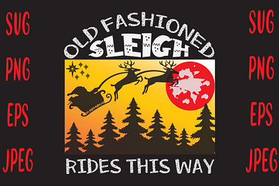 Old Fashioned Sleigh Rides This Way christmas mug design