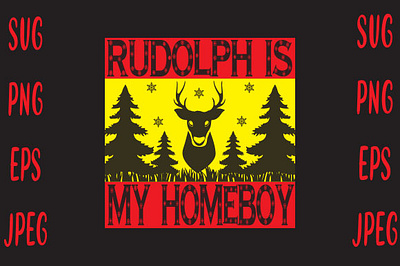 Rudolph Is My Homeboy christmas mug design