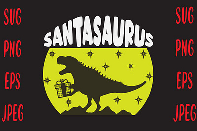 Santasaurus christmas mug design