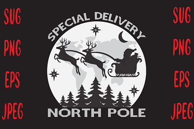 Special Delivery North Pole christmas mug design