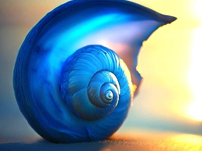 Blue Seashell 3d animation beach blue branding collection design fine art graphic design illustration logo nft sand sun sunshine ui