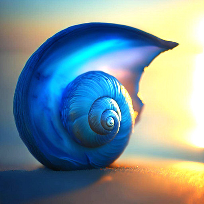 Blue Seashell 3d animation beach blue branding collection design fine art graphic design illustration logo nft sand sun sunshine ui