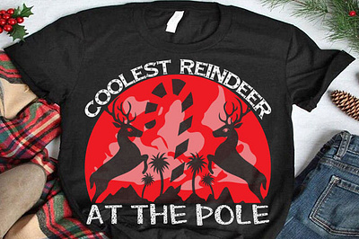 Coolest reindeer at the pole christmas mug design