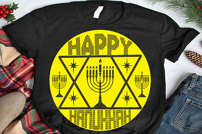 Happy hanukkah christmas mug design