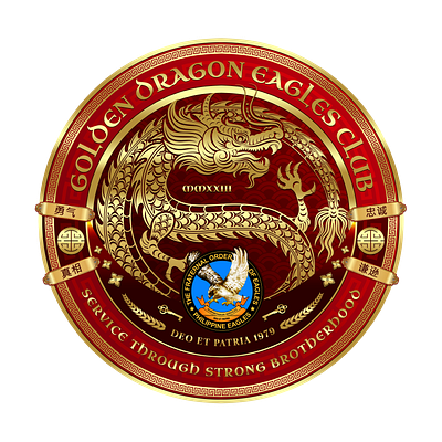 Golden Dragon Eagles Club Logo design graphic design graphicdesign illustration logo philippine eagles tfoe tfoe pe tfoepe vector