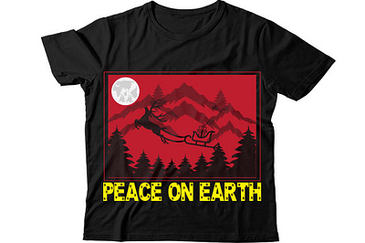 Peace on earth christmas mug design