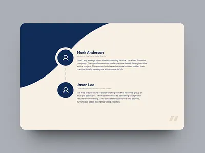 Testimonials branding comment design feedback minimal quote rating review testimonial testimonials ui web design website