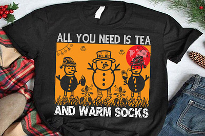 All you need is tea and warm socks christmas mug design
