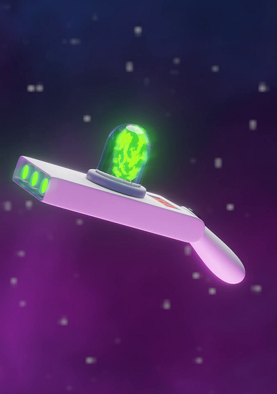 Portal Gun from Rick and Morty 3d animation motion graphics rick and morty