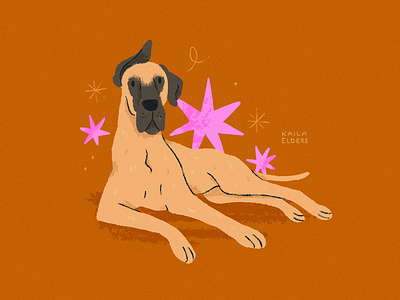 Doggust 2023 animalart animalillustration digitalillustration freelance illustrator illustration procreate