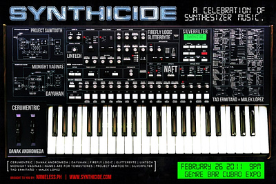Gig Poster Design band design ebm gig graphic design graphicdesign industrial music poster synth synthesizer