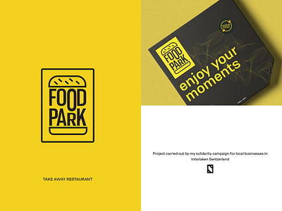 Logo Food Park brand branding clean design flat graphic design illustration logo minimal ui