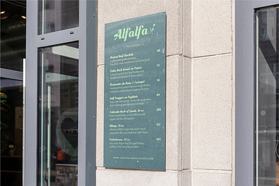 Alfalfa branding graphic design logo