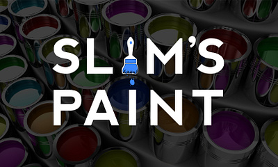 Slim's Paint branding design graphic design logo vector