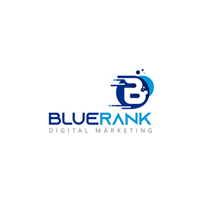 Bluerank Digital Marketing Logo branding design graphic design illustration logo