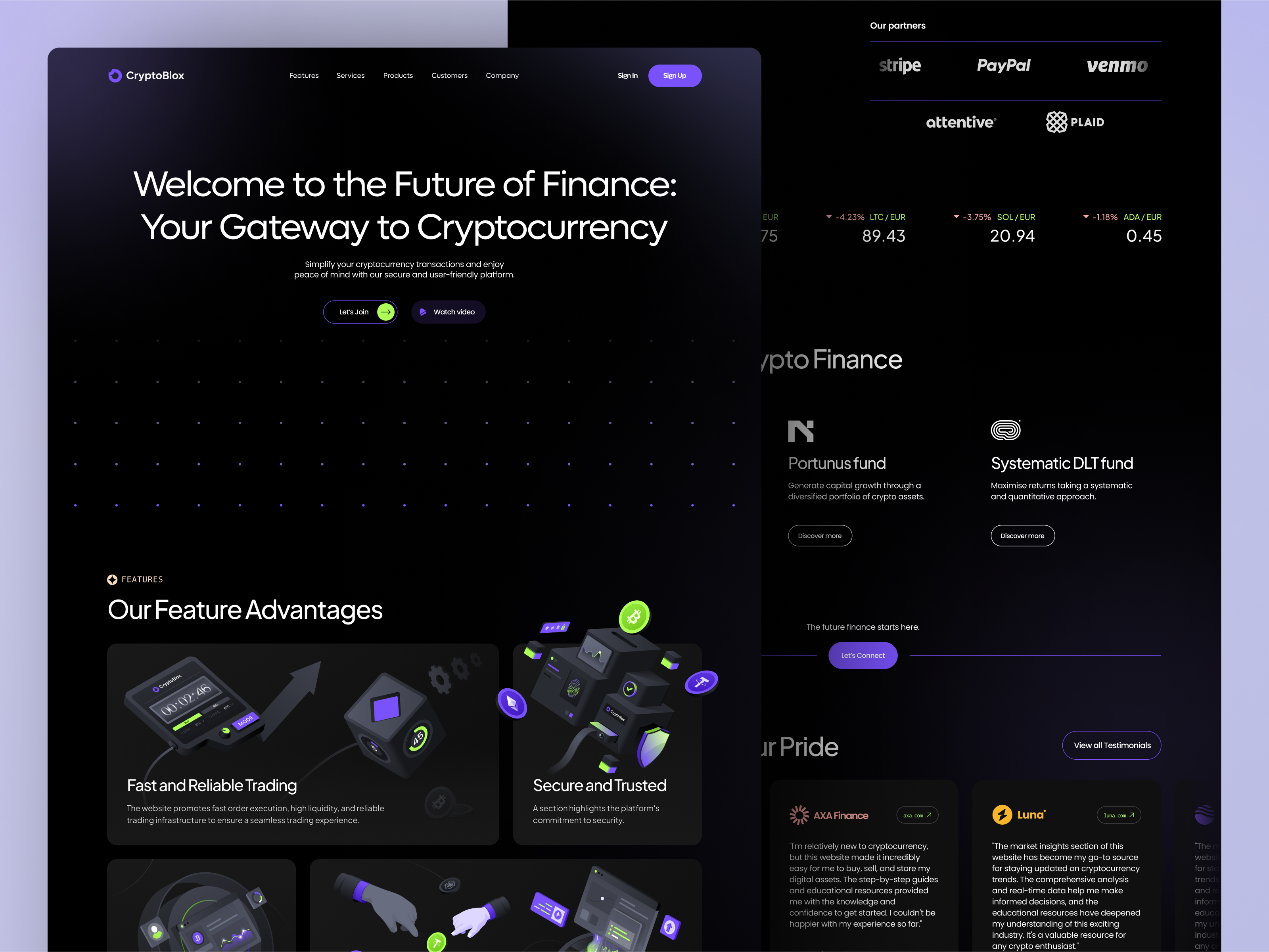 CryptoBlox - Cryptocurrency Website by Ahmad Sulaiman for Gintera on  Dribbble