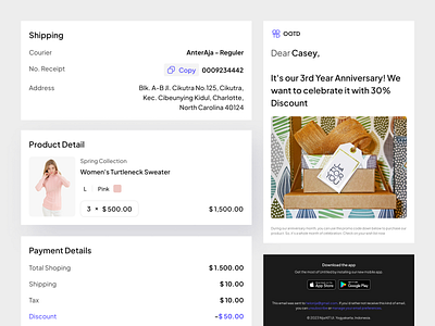 OOTD ~ E-Commerce Email Template Kit ecommerce email email template fashion gmail outfit payment product shipping ui kit