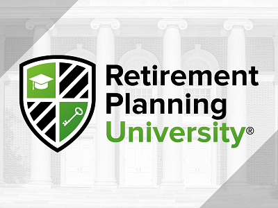 Retirement Planning University Logo branding graphic design illustration logo vector