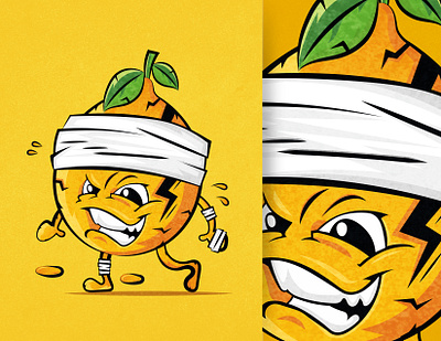 Injured Lemon cartoon logo drawing illustration injured logo lemon injured lemon logo lemon mascot lemon mascot logo logo mascot mascot logo vector