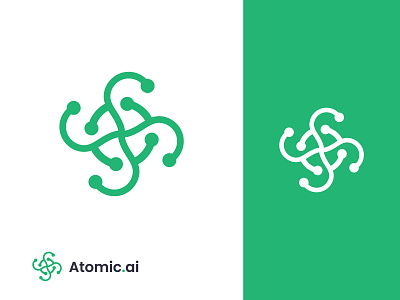 Atomic Technology Logo (Approved On Logoground) atom logos atomic logo brand agency brand identity branding letter mark logo design logo designer logofolio logotype modern logo orbit logos science logos software logo tech company tech logo technolgy logo technologies technology trendy logo