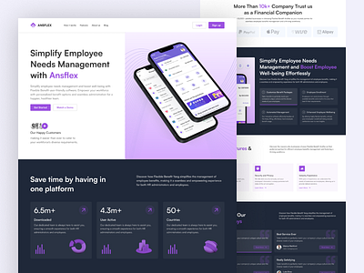 Benefit Flex Employee Management: Landing Page / Home Page UI business business web dailyui design employee home page hr landing landing page management page site ui ux web web design web page webdesign website