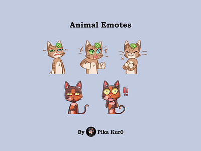 Twitch Emotes Animal animal chiby cool cute design emotes illustration stream twitch vector