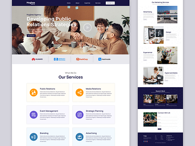 Design homepage for a modern Public Relations firm adobe xd figma firm hero section homepage landing page public ui ui ux website website design