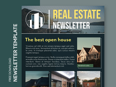 Weekly Real Estate Newsletter Free Google Docs Template business corporate design doc docs document email google ms newsletter newsletters print printing realtor template templates weekly word