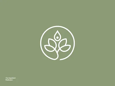 The Impatient Meditator Logo design brand identity branding corporate logo design flower graphic design logo logotype massage minimal minimal logo modern logo simple typography wordmark yoga