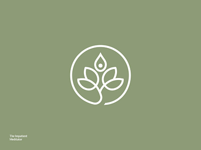 The Impatient Meditator Logo design brand identity branding corporate logo design flower graphic design logo logotype massage minimal minimal logo modern logo simple typography wordmark yoga