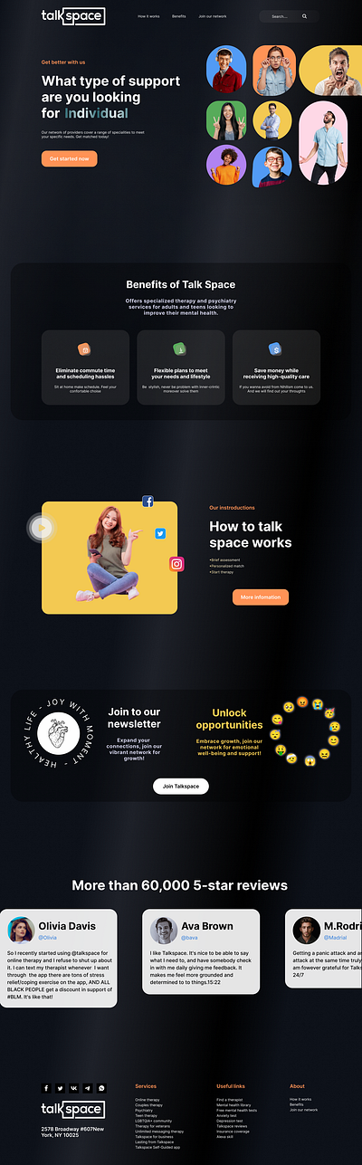 Talk space example of design graphic design it loadingpage ui ux uxbishkek