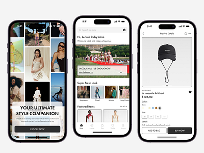 Fashion Mobile App Concept concept daily ui dailyui design fashion fashion app mobile ui use user interface visual design