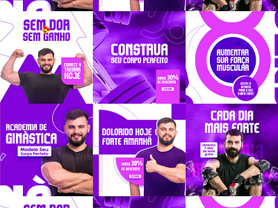 Fitness Social Media Banner ads advertising banner design branding facebook post fitness banner instagram post poster social media banner