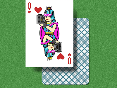 Experience Royalty at the Poker Table with Poker Card Queen! procreate