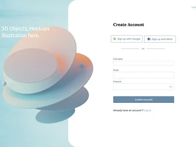 Mockup website registration page app design graphic design illustration ui