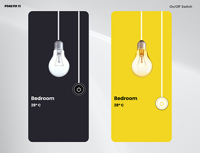 Dailyui - 15 On/Off Switch animation behance branding bulb challenge dailyui design figma mobile app room user user experience user interface