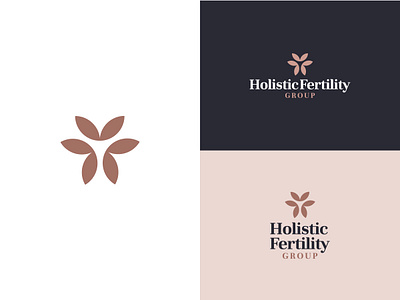 Holistic Fertility Group Logo Concept brand branding design female fertility floral flower health holistic logo ovaries specialist uterus