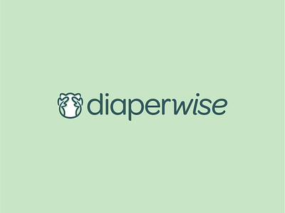 DiaperWise Branding babies baby branding care cloth cute design diaper diapers eco environmental friendly green health leaves logo round sustainable wise