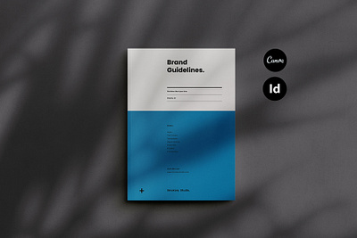 Brand Guidelines Template architecture brand identity branding brochure canva canva template graphic design guidelines indesign logo minimalist photography portfolio simple layout stationery template