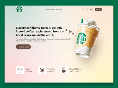 Starbucks Coffee shop website design cafe coffee coffee shop coffeeaddict design dribbble fashion food shop graphic design smallbusiness starbucks ui uidesigner uitrends uiuxdesign userexperience userinterface web ui webdesign webdesigner