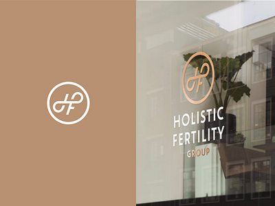 Holistic Fertility Group branding care cycle design f logo fertility h logo health hf holistic logo monogram natural