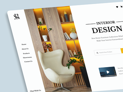 Interior Website Header design ecommerce furniture interface interior landing landing page minimal online store store ui ui design web design web site website