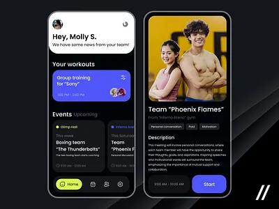 Team Management Mobile iOS App android animation app app design dashboard design fitness ios mobile mobile app mobile ui motion design motion graphics purrweb sport app team management ui ux