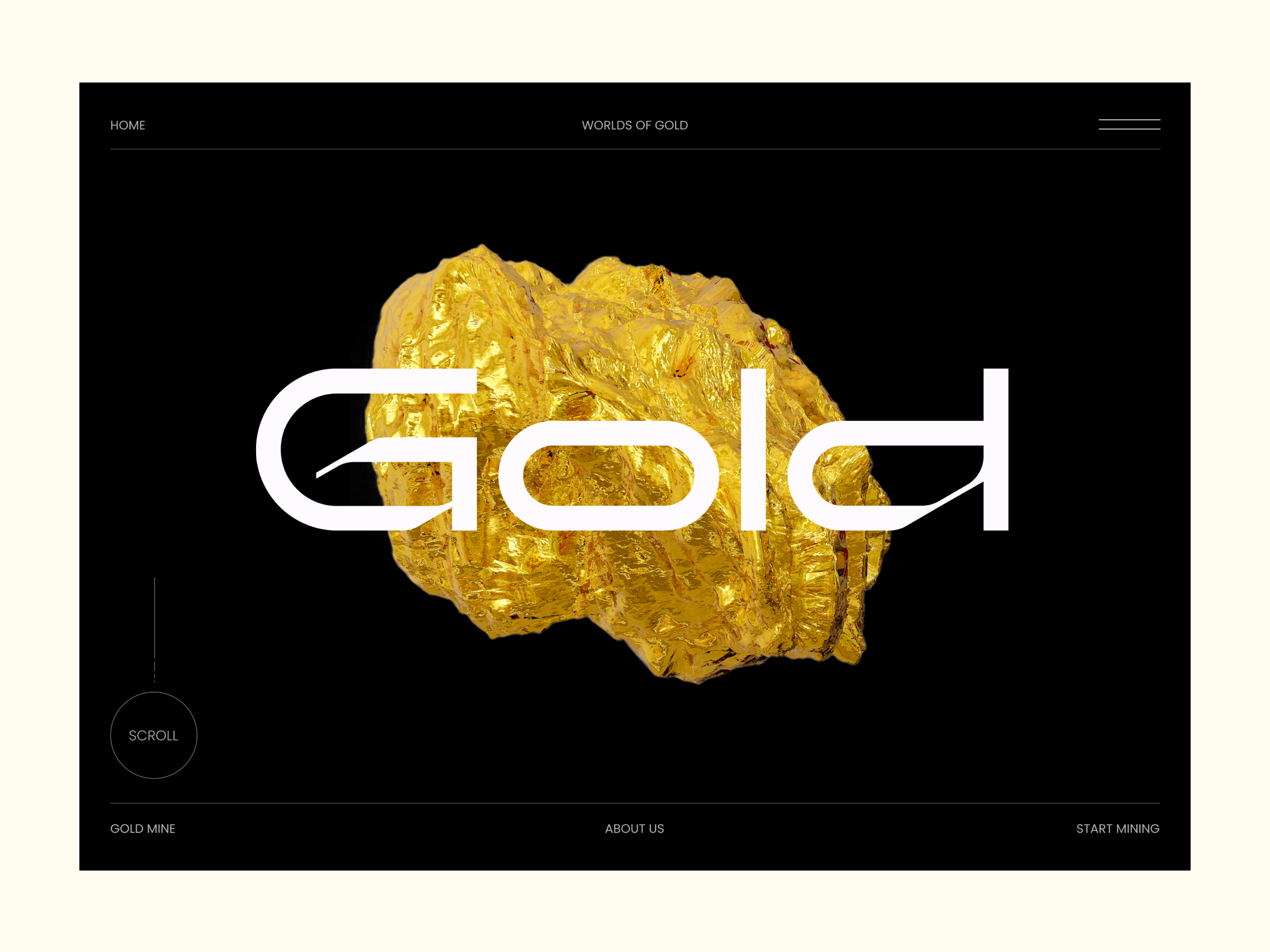 GoldMine Website UI design. clean design design gold uiux gold website goldmine landing page modern modern layout ui ui design uiux user interface design ux uxdesign uxui web design website design website ui