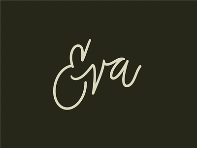 Eva branding design eva font graphic design illustration lettering logo name typography vector