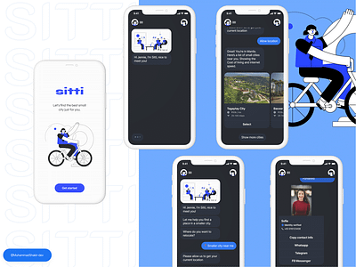 Sitti - Friendly AI Chatbot 3d branding ui