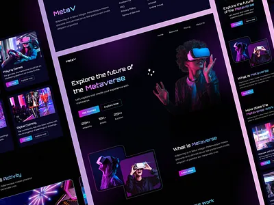 MetaV - Future of Metaverse branding graphic design ui