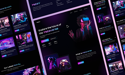 MetaV - Future of Metaverse branding graphic design ui