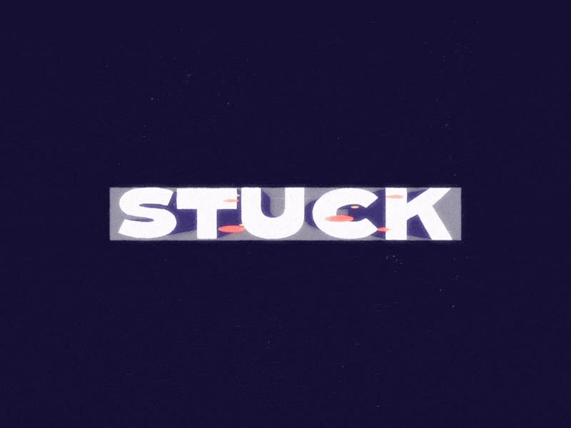 Stuck type animation animation design illustration motion design motiongraphics typography vector