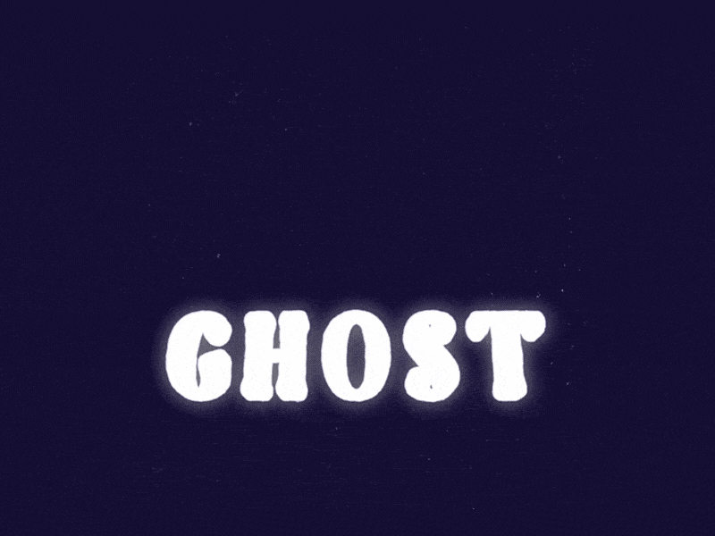 Ghost type animation animation design illustration motion design motiongraphics typography vector